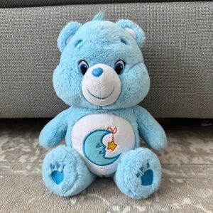 Bedtime Care Bear Plush Toy - Vintage Stuffed Animal - Blue Moon